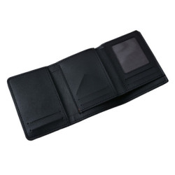 Menší černo-hnědá peněženka s gobelínovým květinovým vzorem Gobe - 14*10 cm
