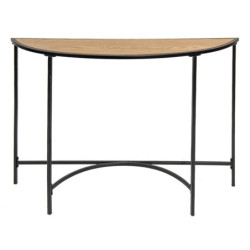 Černý kovový odkládací stolek ke stěně Fabulo - 120*31*81 cm