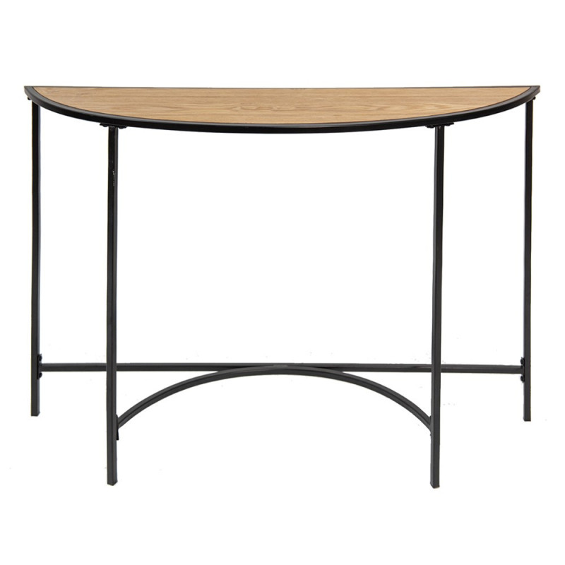 Černý kovový odkládací stolek ke stěně Fabulo - 120*31*81 cm