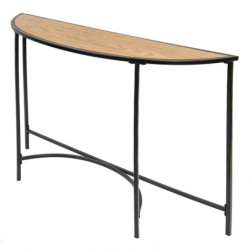 Černý kovový odkládací stolek ke stěně Fabulo - 120*31*81 cm