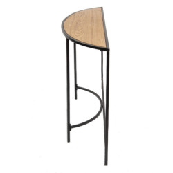 Černý kovový odkládací stolek ke stěně Fabulo - 120*31*81 cm