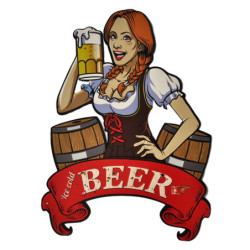 Nástěnná kovová cedule Ice cold Beer - 60*1*80 cm