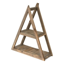 Nástěnná antik dřevěná dekorační polička - 31*11*36 cm