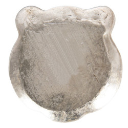 Stříbrná dekorativní miska/talířek v dekoru hlavy tygra Tiger - 19*19*2 cm