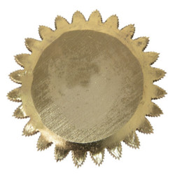 Zlatý dekorační talíř s dekorem listů Spie - Ø 25*1 cm