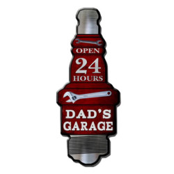 Kovová nástěnná cedule Daďs Garage - 20*1*50 cm
