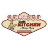 Kovová nástěnná cedule Welcome Mums Kitchen - 49*1*27 cm