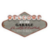 Kovová nástěnná cedule Welcome Daďs Garage - 49*1*27 cm
