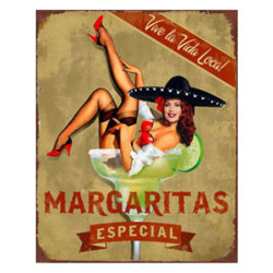 Kovová nástěnná cedule Margaritas - 20*1*25 cm