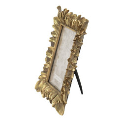 Zlatý antik fotorámeček s listy Tapien - 18*1*22 cm / 10*15 cm