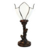 Bílá stolní Tiffany lampa ve tvaru květu Folwia - Ø 18*32 cm E14/max 1*25W