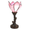 Stolní lampa Tiffany Folwia Pink - Ø18*32 cm E14/max 1*25W