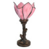 Stolní lampa Tiffany Folwia Pink - Ø18*32 cm E14/max 1*25W