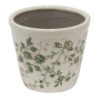 Keramický obal na květináč se zelenými květy Ganni green S -  Ø12*10 cm