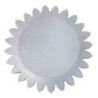 Bílý antik dekorační talíř s dekorem listů Spie - Ø 25*1 cm