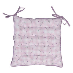 Bavlněný podsedák s levandulemi a výplní Lavander Garden - 40*40*4 cm