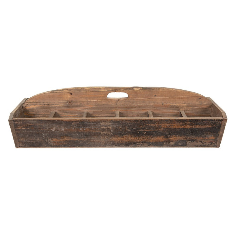 Dřevěný antik dekorační box s držadlem na přenášení  - 89*32*23 cm