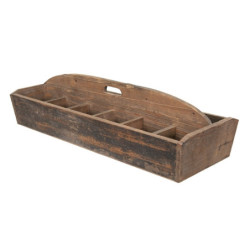 Dřevěný antik dekorační box s držadlem na přenášení  - 89*32*23 cm