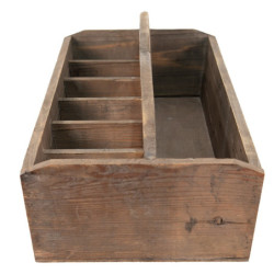 Dřevěný antik dekorační box s držadlem na přenášení  - 89*32*23 cm