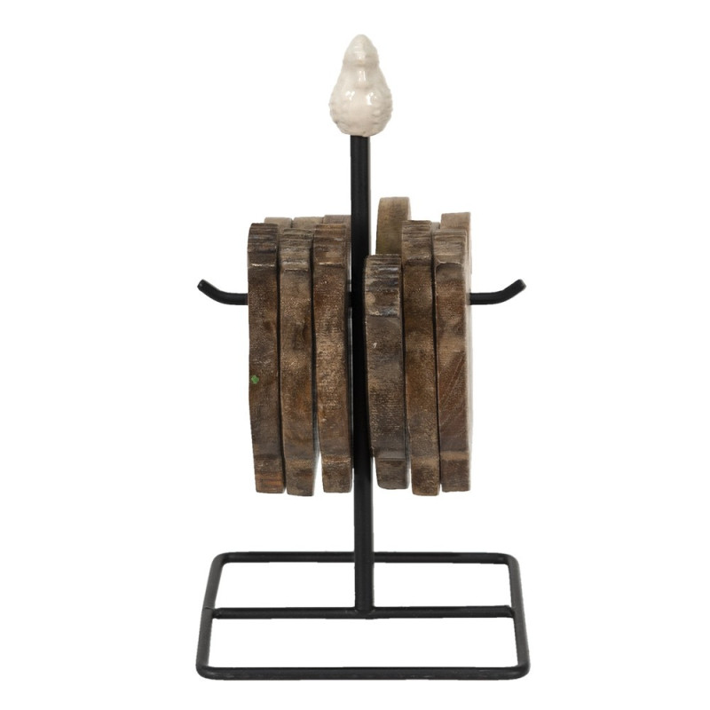Stojan s malými podtácky ve tvaru slepičky Chick Bei - 11*11*22 cm