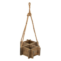 Dřevěný antik závěsný držák na květiny - 38*22*9 cm