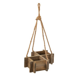 Dřevěný antik závěsný držák na květiny - 38*22*9 cm