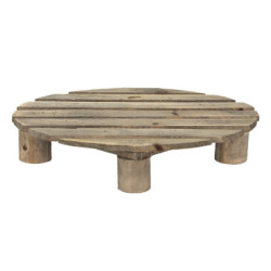 Hnědý antik dekorační stolek na květiny - 30*24*6 cm