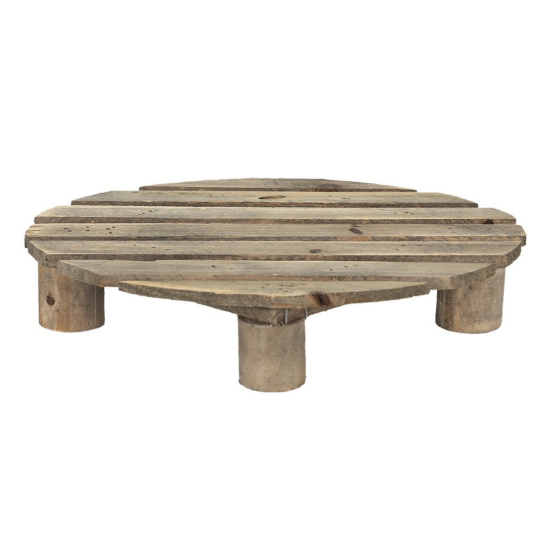 Hnědý antik dekorační stolek na květiny - 30*24*6 cm