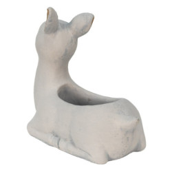 Cementový květináč ve tvaru srnečky - 23*11*21 cm
