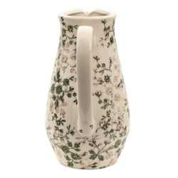 Keramický dekorační džbán se zelenými květy Ganni green M - 20*14*25 cm