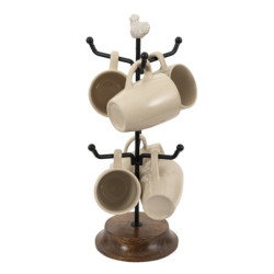6x hrneček na kovovém stojanu Chick Bei  - Ø 14*39 cm