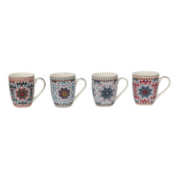 Set 4ks porcelánových hrnků s ornamenty Ornaments - 9*10 cm / 300 ml