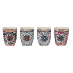 Set 4ks porcelánových hrnků s ornamenty Ornaments - 9*10 cm / 300 ml
