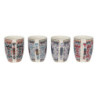 Set 4ks porcelánových hrnků s ornamenty Ornaments - 9*10 cm / 300 ml