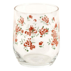 Sklenička s květy Little Rose Collection - Ø 8*9 cm / 300 ml