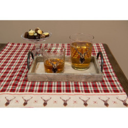 Sklenice na vodu s jelenem Cosy Lodge - Ø 8*9 cm/ 250ml