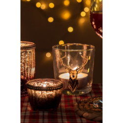 Sklenice na vodu s jelenem Cosy Lodge - Ø 8*9 cm/ 250ml