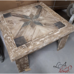 Dřevěný konferenční stolek Jacques s patinou - 90*90*50 cm