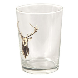 Sklenice na vodu s jelenem Cosy Lodge - Ø 8*12 cm / 450ml