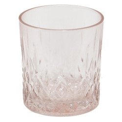Růžová nápojová sklenička Water Pink - Ø 8*9 cm / 300 ml
