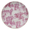 Bílo-růžový porcelánový šálek s podšálkem Chateau - Ø 10*6 / Ø 15*2 cm / 250 ml