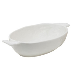 Bílá servírovací oválná mísa s křídly Wings - 26*14*5 cm