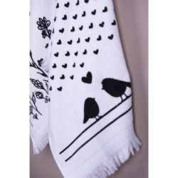 Kuchyňský froté ručník s ptáčky Love Birds - 40*66 cm