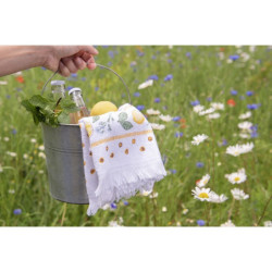 Kuchyňský froté ručník s citróny Lemons & Leafs - 40*66 cm