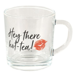 Skleněný hrneček Hot Tea - 11*8*9 cm / 200 ml