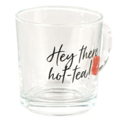 Skleněný hrneček Hot Tea - 11*8*9 cm / 200 ml
