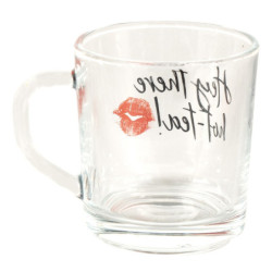 Skleněný hrneček Hot Tea - 11*8*9 cm / 200 ml