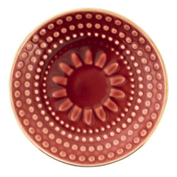 Malý červený snídaňový talířek Breakfast - Ø 13*2 cm