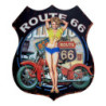 Černá nástěnná kovová cedule Route 66 - 30*1*35 cm