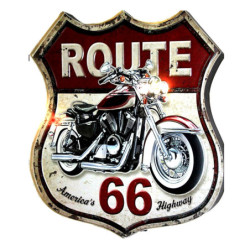 Nástěnná kovová cedule Route 66 - 30*1*35 cm